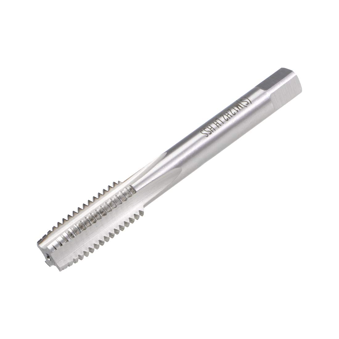 sourcing map Metric Machine Tap Left Hand M12 Thread 1.75 Pitch H2 4 Flutes High Speed Steel Screw Thread Taps Tapping Tool
