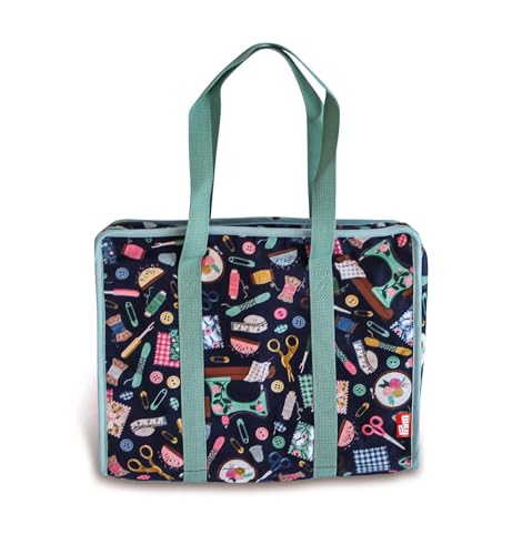 Prym 612061 Bag, Cotton, Navy, 34 x 26 x 9.5 cm