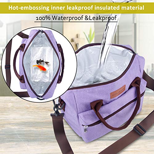image for BALORAY Lunch Bag for Women Insulated Lunch Box with Adjustable Should