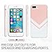 J.west Compatible with iPhone 8 Plus Case Pattern Printed Bumper Slim TPU Soft Rubber Silicone Cover Anti-Scratch Thin Back Protective Phone Case Cover (Rose Gold)