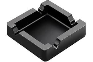 OILP Cigar Ashtray & Large Cigarette Ashtrays for Outdoors Indoor Outside Patio Pool,2 Sizes Groove Silicone Ashtray for Cigars and Cigarettes,Large Cigar Holder Ash tray for 40-70+ Ring Guage Cigars