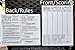 YARD FARKLE SCORE CARDS with Rules on the back- Laminated Farkle Score Card, Reusable Score Card, Size- 8.5