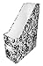 Snap-N-Store Magazine File, 12.25 x 9.75 x 3.75 Inches, Back To School Supplies for College Students, Black and White Scroll (SNS01837)