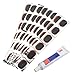 Semoic 48 Pieces Black Oval tire Patch in Rubber Bicycle tire Glue Patches Wheel Patch in Rubber Bike Bicycle MTB Tubeless tire Repair + 1 Tube of Glue