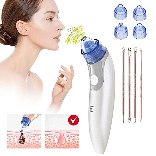 Electronic Blackhead Remover Tool Skin Peeling Acne Eliminator Remove Vacuum Cleaner Extractor Pore Suction Machine Blackhead Removal (Including 4 Stainless Acne Needles)