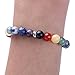 7 Chakra Balancing Bracelet Stretch Handmade 8mm Round Gemstones Healing Power Crystal