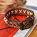 Polytree Unisex Knitted Leather Rope Buckle Bracelet Antique Punk Wristband Cuff Bangle