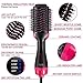 Hair Dryer Brush Hot Air Brush 2 In 1 One Step Best Hair Dryer & Volumizer Negative Ion Hot Air Blow Dry Brush Upgraded Electric Brush, Dry Straighten & Curl for All Hair Types (pink$black)thumb 2