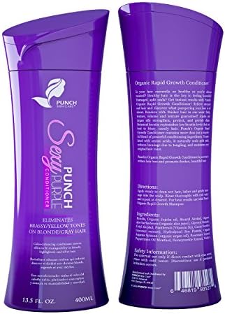 Purple Conditioner for Blonde Hair Color - Neutralizes Unwanted Tones like Brass and Yellow - Perfect for Blonde, Gray, Silver, White, Light Brown, Colour Treated Hairs - Violet Conditioner 13.5 fl oz