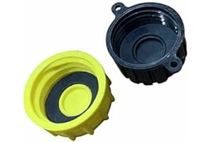KP KOOL PRODUCTS Gas Can Cap - Solid Base gas can cap replacement (1-Coarse and 1-Fine Thread) - Fits most 1/2/3/5 gallon gas can - caps are 1-3/4". Please check your can Dimensions before You Buy