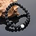 CHOKER Distant Bracelets Couples Black Matte Agate & White Howlite 8mm Beads Bracelet His Hers Relationship Friendship Gift