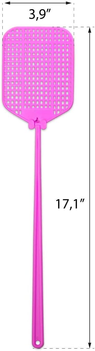 PATLEYN Fly SWATTER 2 Pack Flexible Strong Manual SWAT Set with Long Handle Assorted 3 Summer Colors Multi Pack: Garden & Outdoor