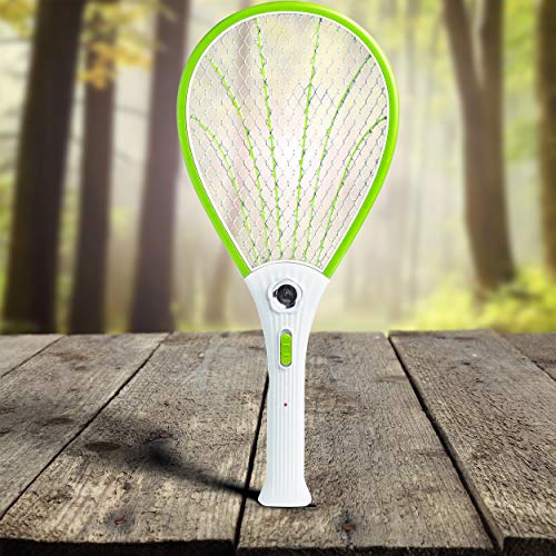 Nikand Electric Gnat Fly Insect Killer Swatter Bug Zapper Racket - Light Mosquito Trap Indoor & Outdoor Tennis Racquet Bug Zappers - Kill Fruit Flies Electronic Swatters Fly Control Best for Camping