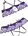 HOTOUCH Women's Strappy Lingerie Lace Babydoll Halter Bodysuit,Dark Voilet,Medium