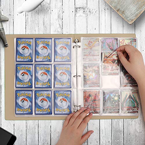 30 Sheets 9-Pocket Clear Trading Card Sleeve Page Protector for Standard Size Cards, AHGXG 270 Pockets Card Storage Sleeves for Pokemon,Skylanders, Top Trumps - Thumbnail 6