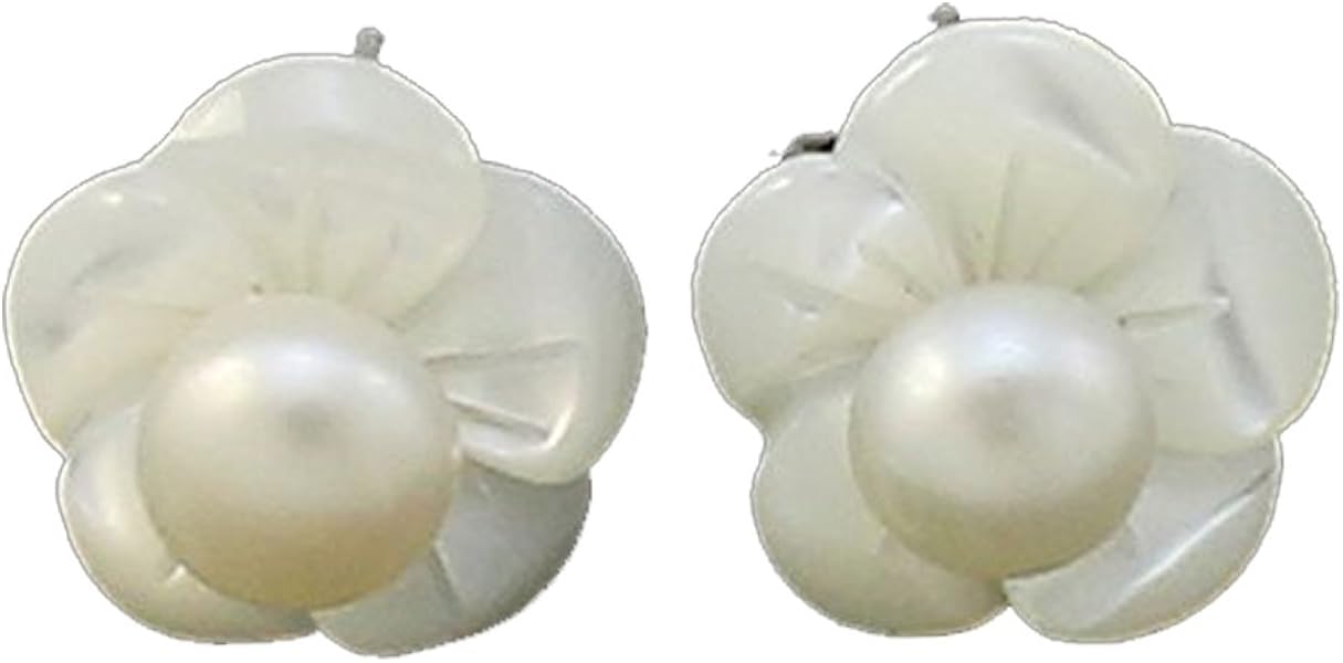 Superbe Deux En Une Fleur Blanche Et Perle Deau Douce