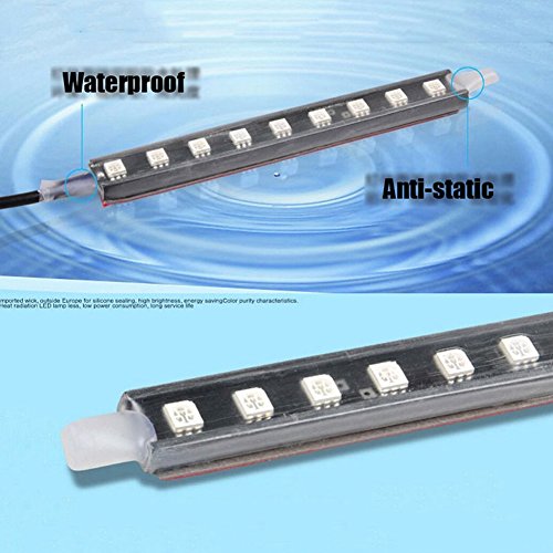 Car LED Strip Light Wireless Remote Control 4pcs 36 LED Multicolor Music Car Interior Lights Under Dash Lighting Waterproof Kit with Sound Active Function, Car Charger Included,DC 12V - Thumbnail 4