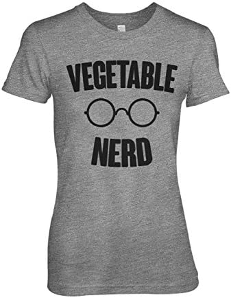 Vegetable Nerd Vegan Vegetarian Food Green Veggies Health Women's T-Shirt Grey Medium