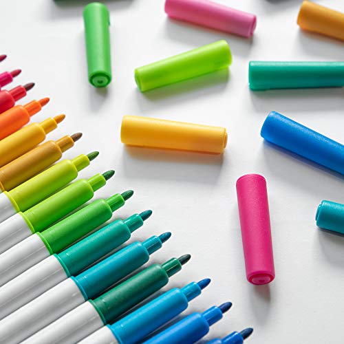 WallDeca LowOdor Dry Erase Markers, 25 Colors, Fine Tip, Whiteboard