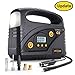 AUTLEAD Tire Inflator C5, Portable Air Compressor Pump, 40L/Min DC 12V Auto Digital Tire Pump with Pressure Gauge, LED Light, 4 Adaptors for Car, Bicycle, Motorbike and Others