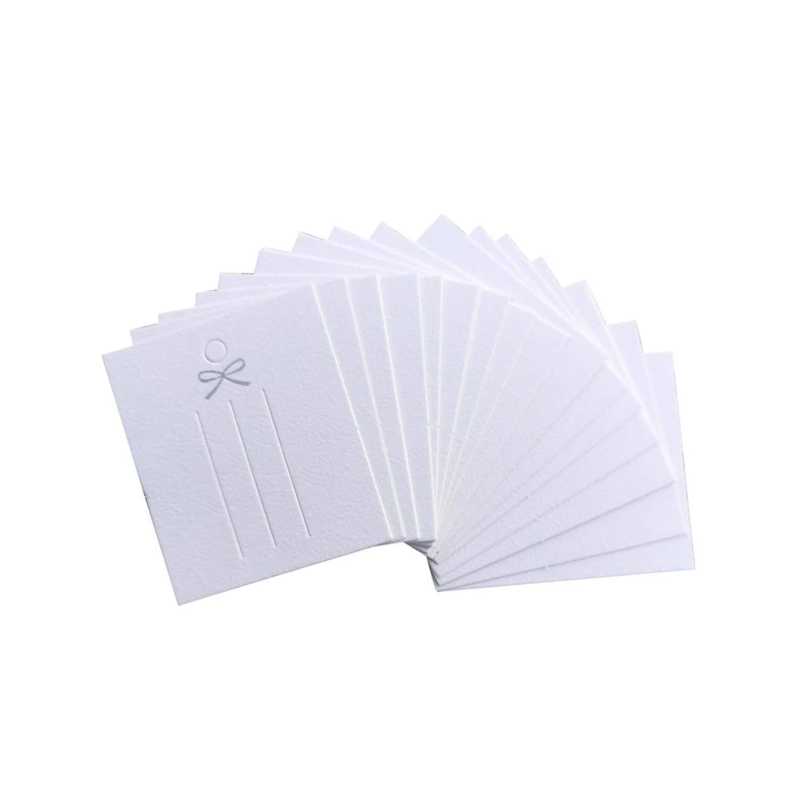 Rea&Gole 150 Pcs White Paper Hair Clip Hair Clip Display Cards Cards Cardboard for Hair Accessories Display Organizing (2.5 x 2.9 in)
