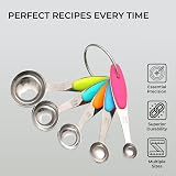 H&S Stainless Steel Measuring Spoons Set of 5 for Baking view 3