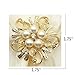 Gold Napkin Rings Set of 6 - Metal Pearl Flower Napkin Ring Holders for Wedding Party Banquet Bridal Shower, Elegant Servitte Buckles for Home Kitchen Thanksgiving Christmas Dining Table Decoration