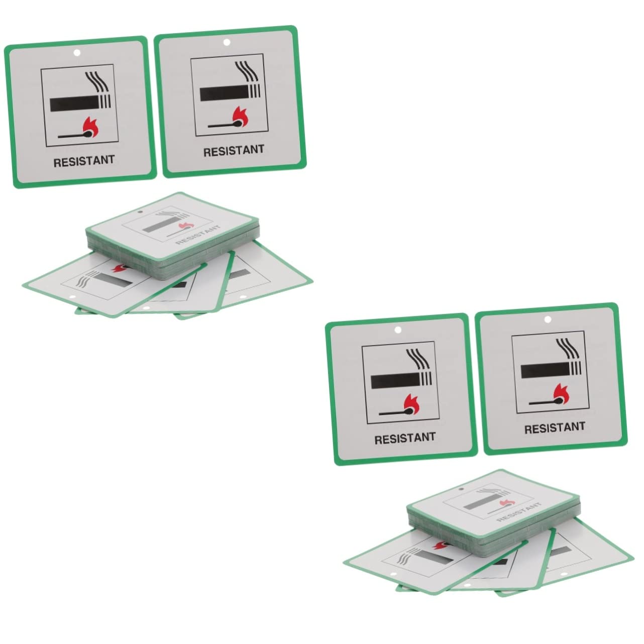 PLAFOPE Fire Safety Warning Labels for Furniture 100Pcs Coated Durable Tags with Holes Highly Visible Fire Safety Labels for Home and Workplace Furniture Protection