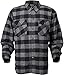 ScorpionEXO Covert Men's Motorcycle Flannel Riding Shirt with Pockets for Optional CE Rated Armor (Black/Grey - LG)