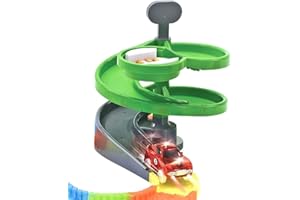 QUOXO Track Attachment Rotating Stage Replacement Only, Rotary Tower Add Ons Fits Most Generic Light Up Raceracks (Green)