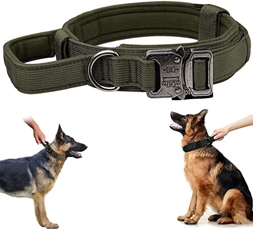 Tactical Dog Collars, Adjustable Thick Nylon Dog Collar Nylon K9