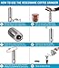 Manual Coffee Grinder with Conical Burr - Hand Bean Mill with Adjustable Settings for Espresso, French Press, Cold and Turkish Brew by Vescoware - Stainless Steel