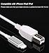 Lighting to MIDI Cable, USB 2.0 Cable Lighting to Type-B High Speed Cord for iPhone/iPad/iPod, Interconnections Converter Midi Keyboard,Audio Interface, USB Microphone and More, 3.3Ft
