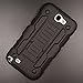 Note 2 Case, Galaxy Note 2 Case Kmall Shockproof Heavy Duty Protection Hybrid Full Body Rugged Case Rubber Dual Layer Holster Note 2 Cover for Samsung Galaxy Note 2 N7100 with Kickstand(Black)