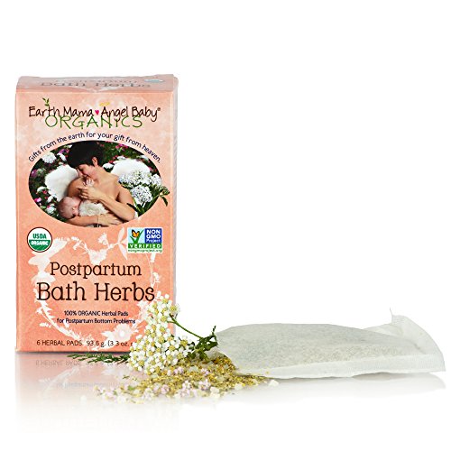 Earth Mama Herbal Sitz Bath | Pregnancy & Postpartum Essentials, Soothing Sitz Bath for Hemorrhoids with Witch Hazel, & Calendula, 6-Count