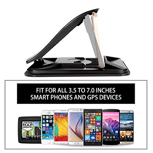 Cell Phone Holder for Car, Non-slip Dash Pad Car Phone Mount GPS Holder for iPhone 7 Plus 8 Plus X Samsung Galaxy Note 8 S8 Plus S7 and 3-7 inch Smartphones - Thumbnail 5