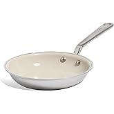 Made In Cookware - 8" Ceramic Non Stick Frying Pan (Stainless Handle) - 5-Ply Stainless Clad with Stay-Cool Handle - Professional Cookware - Induction Compatible