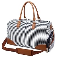 Gimay Weekend Travel Bag Women Overnight Duffle Canvas Tote Bags ... (Blue)