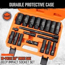 HORUSDY 19-Piece 1/2 Impact Socket Set | SAE