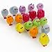 WEWILL Adorable Mini Vibrant Colors Easter Chicks - Box of 12 Party Decoration Easter Egg Bonnet Decoration Plush Chicks 1-Inch (Style 1)