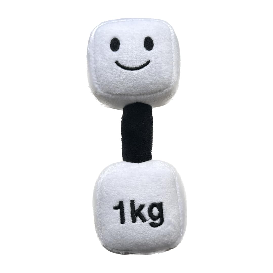 Hazza Toyz Plush Toy Dumbbell - Baby Rattle - Suitable for Newborn Babies - Very Cute Soft Baby Toy - Plush Toys for Babies Infant Girls Boys Baby Gift - Sensory Toy (Lamby Black and White)