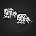 B.Catcher Silver Earrings Studs for women Cubic Zirconia Gemini Earring set