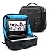 Car Mount Blu Ray Player Display Case with Accessory Pockets and Detachable Shoulder Strap by USA Gear - Works with Sony BDPSX910 and More Portable Blu Ray/DVD Players