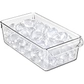 iDesign Linus Plastic Fridge and Freezer Storage Organizer Bin with Handle, Clear Container for Food, Drinks, Produce Organization, BPA-Free , 11.5" x 6" x 3.5", Clear