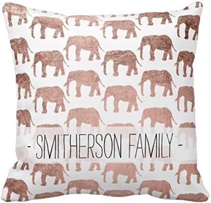 Vincent Vivi Awesome Stylish Modern Rose Gold Wild Elephants Pattern Pillow Case