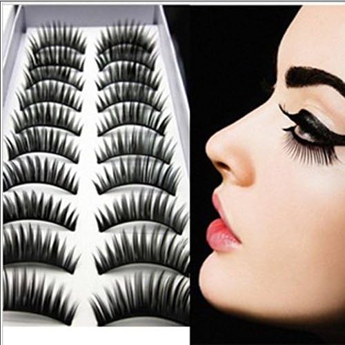 doll2u 10 Pairs Handmade Makeup Natural Thick False Eyelashes Long Eye Lashes Extension