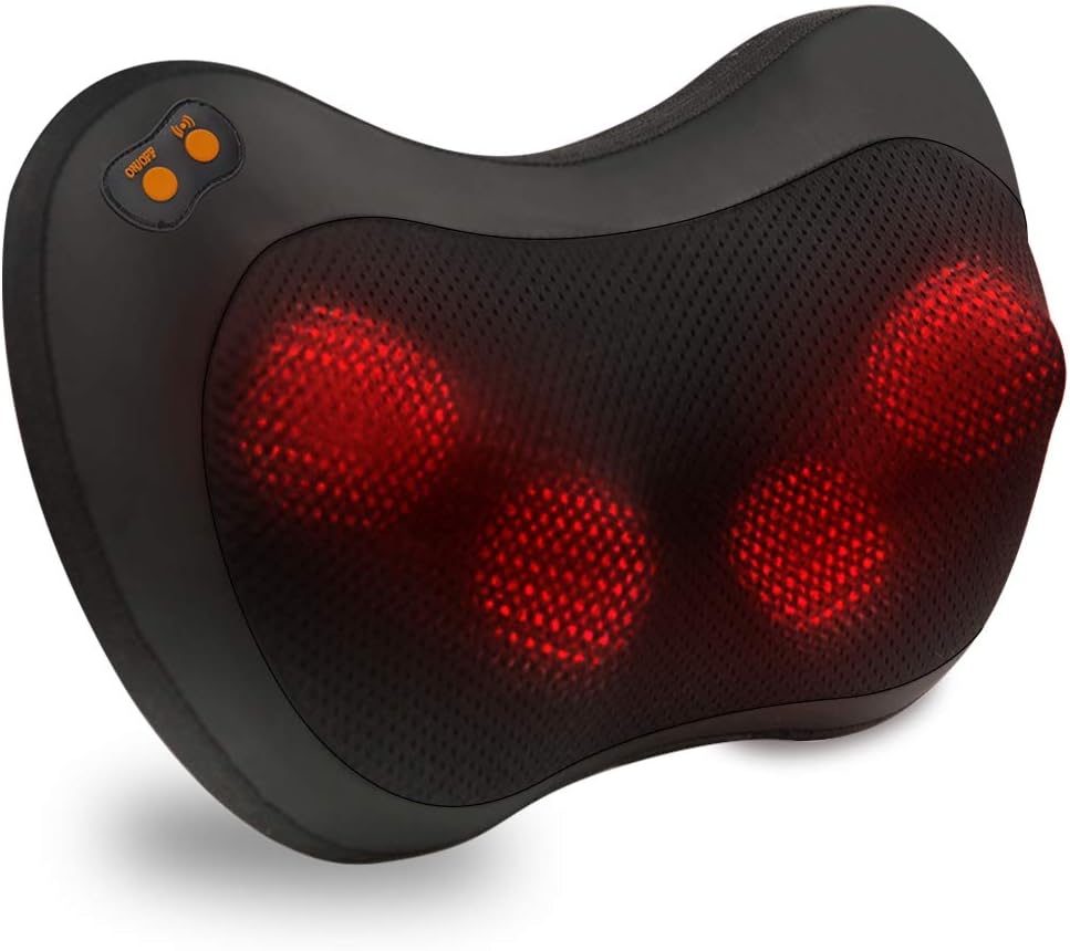 iKristin Shiatsu Neck Back Massager Pillow with Heat - Deep Tissue Kneading Massage for Back, Neck, Shoulder, Leg, Foot - Perfect Gift for Men/Women/Mom/Dad,Stress Relax at Home Office and Car: Health & Personal Care