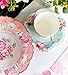 Talking Tables Truly Scrumptious Vintage Floral Paper Tea Cups with Handles and Saucers for a Tea Party or Birthday (24 Count)