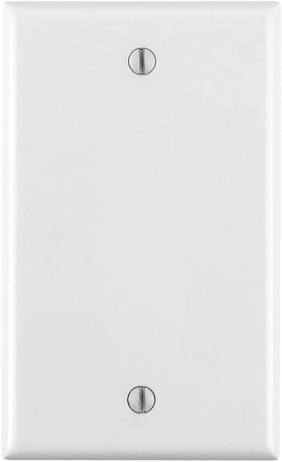 Leviton 80714-W 1-Gang No Device Blank Wallplate, Standard Size, Thermoplastic Nylon, Box Mount, White: Outlet Plates: Industrial & Scientific