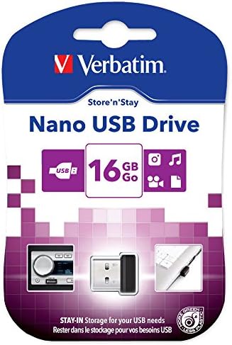 Verbatim 16GB Store 'n' Stay USB 2.0 Flash Drive, Black 97464